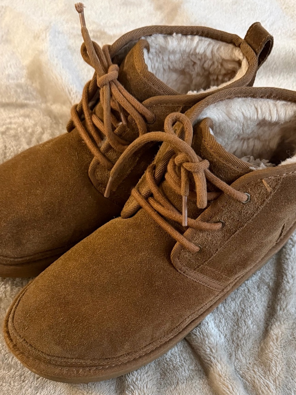UGG Shearling-Lined Suede Boots Brown US 6